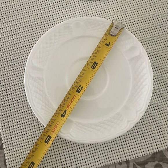 Lenox DECOR Glacier Point White Mini Saucers 4.5” Diameter 5 Piece set - Picture 7 of 7